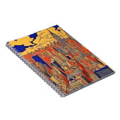 Gebäude City Illustration Spiral Foto Notebook Notizblock (Rechte Seite)