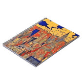 Gebäude City Illustration Spiral Foto Notebook Notizblock (Linke Seite)