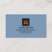 Gebäude City Skyline Gold Semi Truck Logistics Visitenkarte (Rückseite)