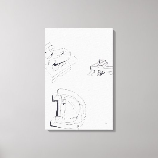 Gebäude CLD-Monogramm Zeichne 15 Leinwand (Vorderseite)