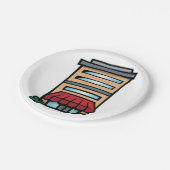 Gebäude Complex Pappteller (Schrägansicht)