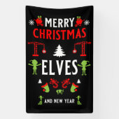 Gebäude Construction Christmas Ugly Banner (Vertikal)