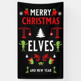 Gebäude Construction Christmas Ugly Banner