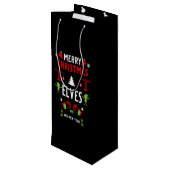 Gebäude Construction Christmas Ugly Geschenktüte Für Weinflaschen (Rückseite Schrägansicht)