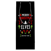 Gebäude Construction Christmas Ugly Geschenktüte Für Weinflaschen (Rückseite)