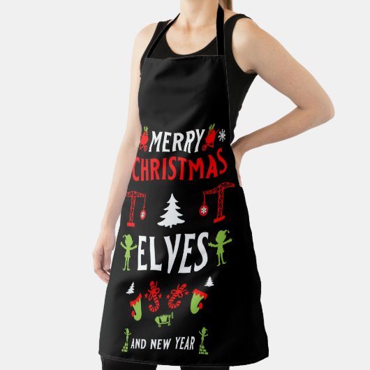 Gebäude Construction Christmas Ugly Schürze (InSitu)