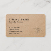 Gebäude Construction Contractor Kraft Paper Visitenkarte (Rückseite)