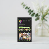 Gebäude Construction Instagram Lime Green QR Visitenkarte (Stehend Vorderseite)