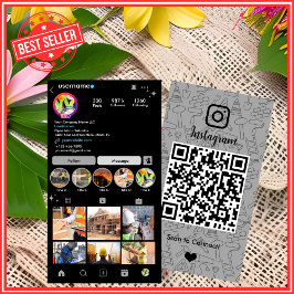 Gebäude Construction Instagram QR Code Visitenkarte