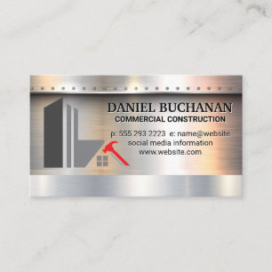 Gebäude Construction-Logo   Metallrivets Visitenkarte