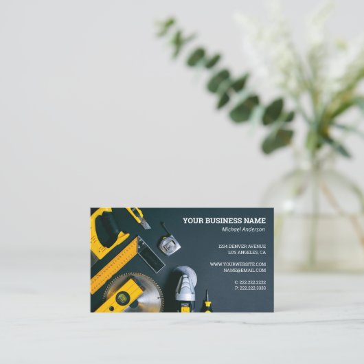 Gebäude Construction Service Visitenkarte (Stehend Vorderseite)