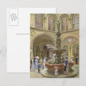 Gebäude der Bank und der Börse Postkarte (Vorne/Hinten)