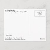 Gebäude der bildenden Künste, Ausstellung von Kolu Postkarte (Rückseite)