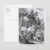 Gebäude der Blockhütte Postkarte (Vorne/Hinten)