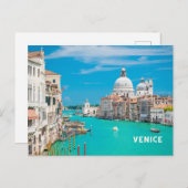 Gebäude der historischen Architektur von Venedig, Postkarte (Vorne/Hinten)