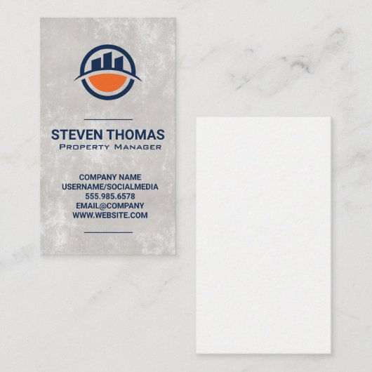 Gebäude der kommerziellen Stadt Visitenkarte (Vorne/Hinten)