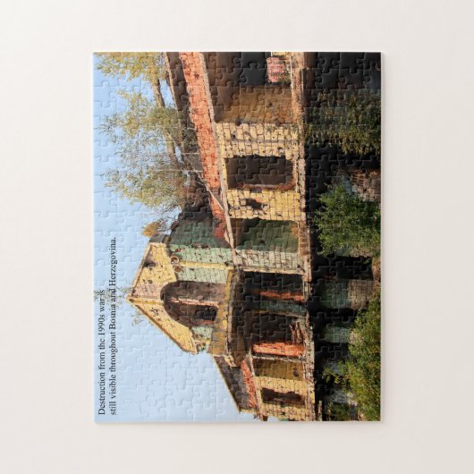 Gebäude der Kriegsführung in Sarajevo in Bosnien Puzzle (Vertikal)