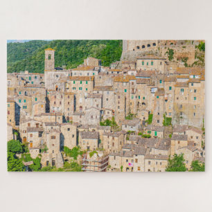 Gebäude der mittelalterlichen Stadt Sorano Puzzle