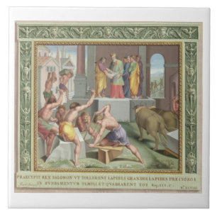 Gebäude der Tempel von Solomon, Illustration von Fliese