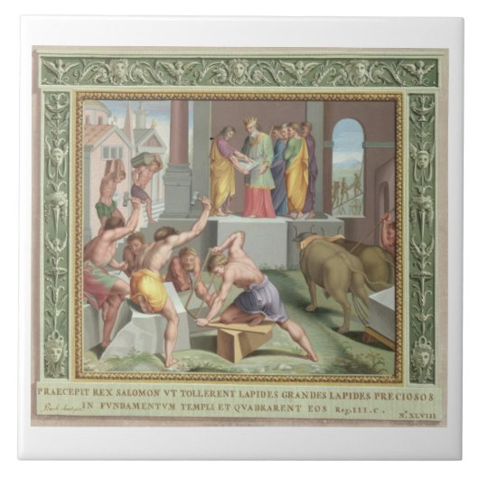 Gebäude der Tempel von Solomon, Illustration von Fliese (Vorderseite)