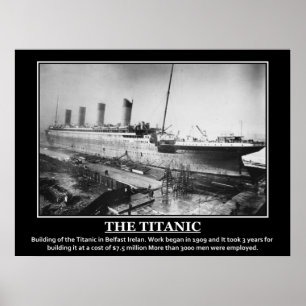 Gebäude der Titanic 1909 Vintage Image Poster