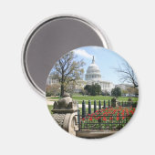 GEBÄUDE der US-Hauptstadt im Frühjahr Magnet (Vorderseite/Rückseite)