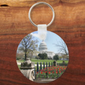 GEBÄUDE der US-Hauptstadt im Frühjahr Schlüsselanhänger (Vorderseite)