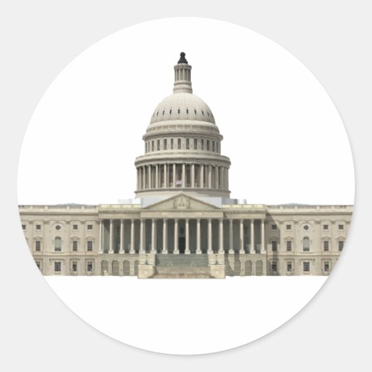 GEBÄUDE der US-Hauptstadt: Washington DC Runder Aufkleber (Vorderseite)
