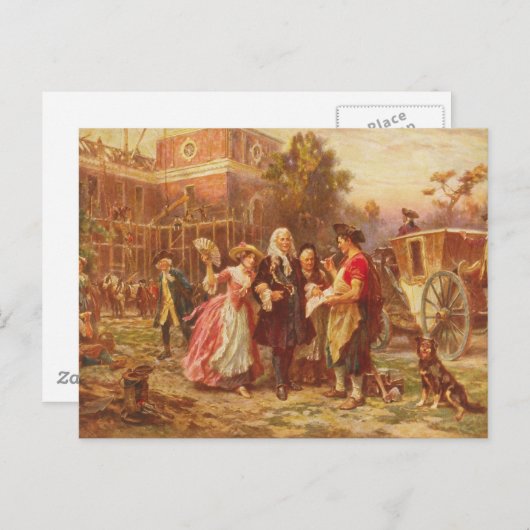 Gebäude der Wiege der Freiheit Jean Gerome Ferris Postkarte (Vorne/Hinten)