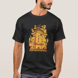 Gebäude des Altstädter Turms in Wolken T-Shirt