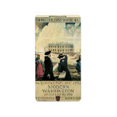 Gebäude des ersten Reiseplakats des Weißen Hauses Adressaufkleber (Vorne)