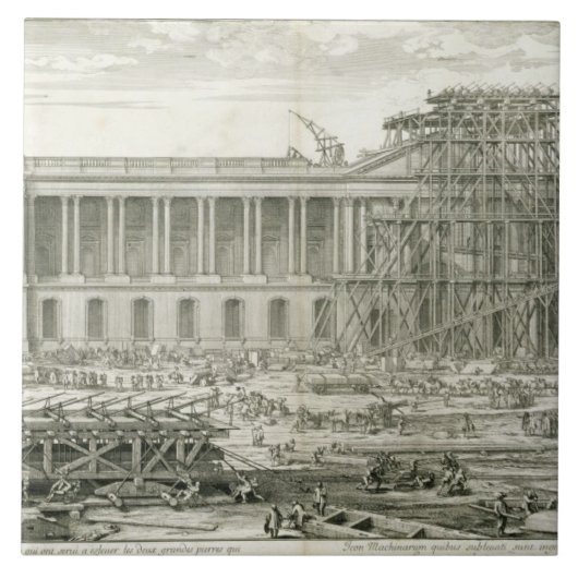 Gebäude des Haupteingangs der Jalousie, Paris Fliese (Vorderseite)