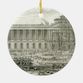 Gebäude des Haupteingangs der Jalousie, Paris Keramik Ornament (Hinten)