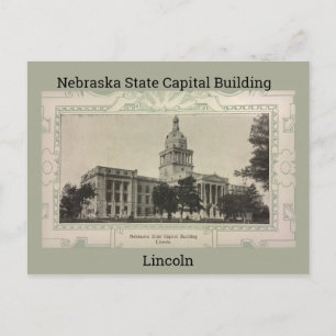 Gebäude des Nebraska State Capital Postkarte