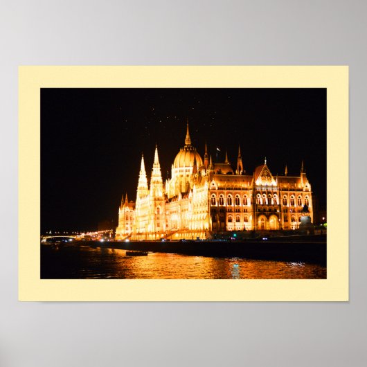 Gebäude des Parlaments in Budapest Poster (Vorne)