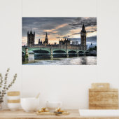 Gebäude des Parlaments - London, England Poster (Küche)