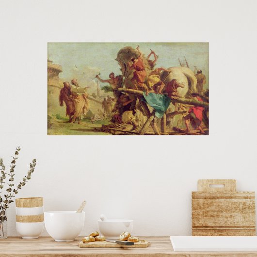 Gebäude des Trojaners, c.1760 Poster (Küche)