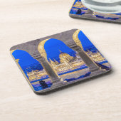 Gebäude des ungarischen Parlaments in Dusk Getränkeuntersetzer (Linke Seite)