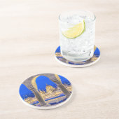 Gebäude des ungarischen Parlaments in Dusk Sandstein Untersetzer (Seite)