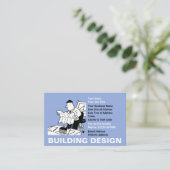Gebäude Design Cartoon Visitenkarte (Stehend Vorderseite)