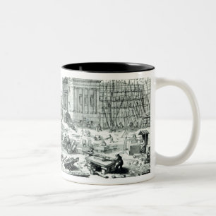 Gebäude die neue Galerie des britischen Museums Zweifarbige Tasse