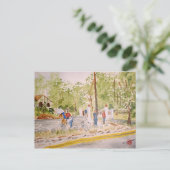 Gebäude dr Mittelmauer Postkarte (Stehend Vorderseite)