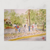 Gebäude dr Mittelmauer Postkarte (Vorderseite)