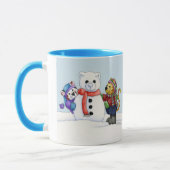 Gebäude eine Schnee-Katzen-Tasse Tasse (Links)