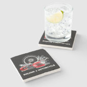 Gebäude eines Motorrads mit Zeichnend Teilen Steinuntersetzer (Seitenansicht)