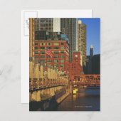 Gebäude entlang dem Fluss in im Stadtzentrum Postkarte (Vorne/Hinten)