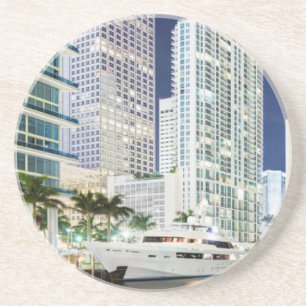 Gebäude entlang dem Miami-Fluss Riverwalk Getränkeuntersetzer