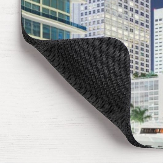Gebäude entlang dem Miami-Fluss Riverwalk Mousepad (Ecke)