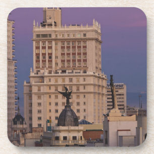 Gebäude entlang der Gran Via und des Edificio Espa Untersetzer