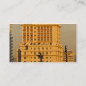 Gebäude entlang der Gran Via und des Edificio Espa Visitenkarte (Rückseite)